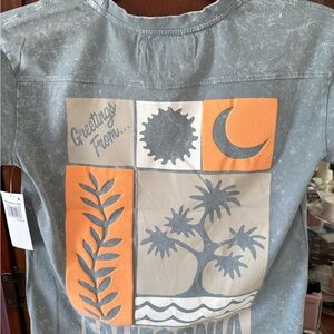 Sovereign Code Kids Short Sleeve Tee in Grey with Orange and Beige Prints